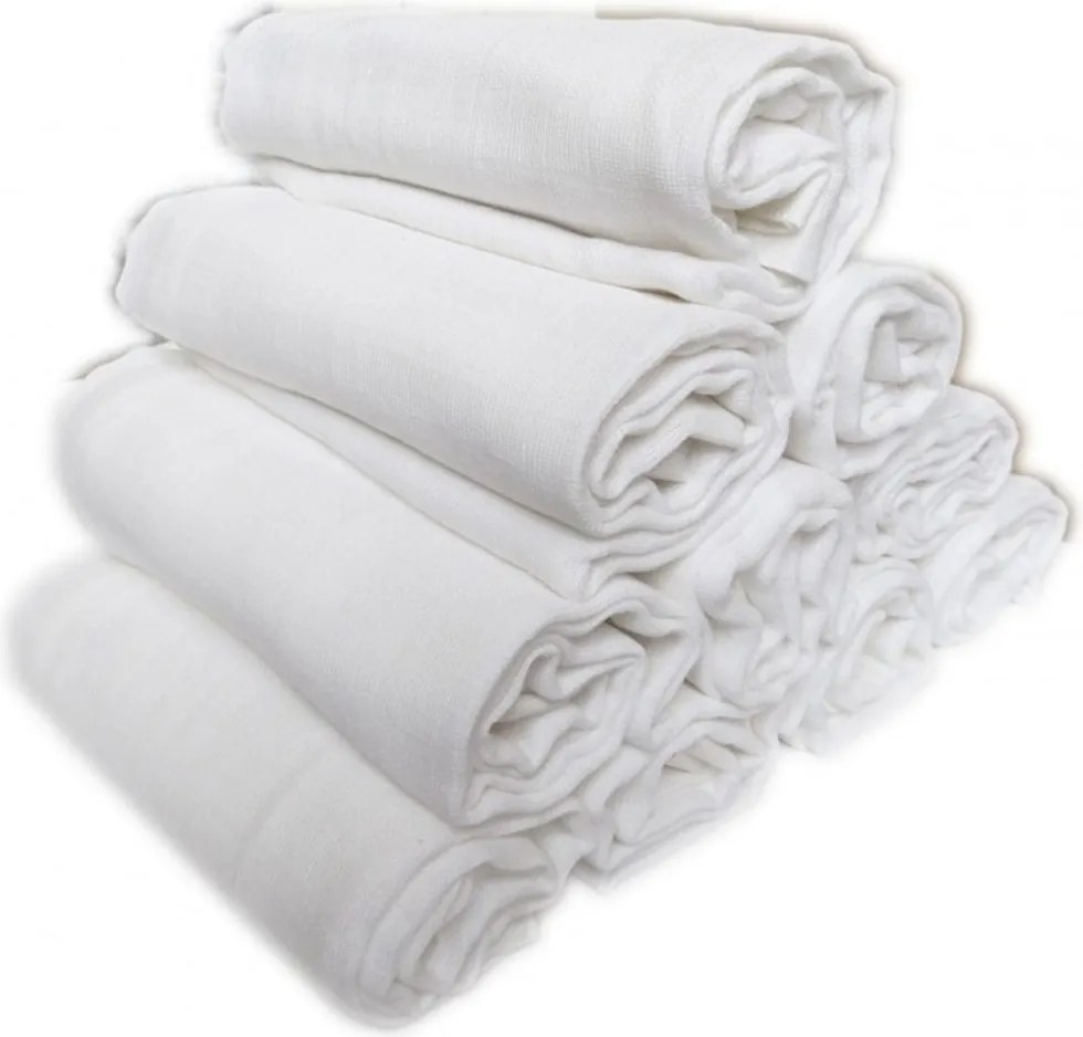 Polášek Detské biele látkové plienky štandard - 10 ks - 70 x 70 cm