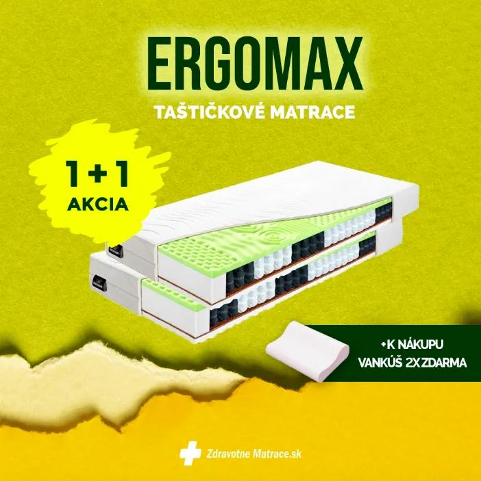 BENAB ERGOMAX Soft/Hard taštičkové matrace 1+1 (2 ks) 160x200 cm Poťah so striebrom