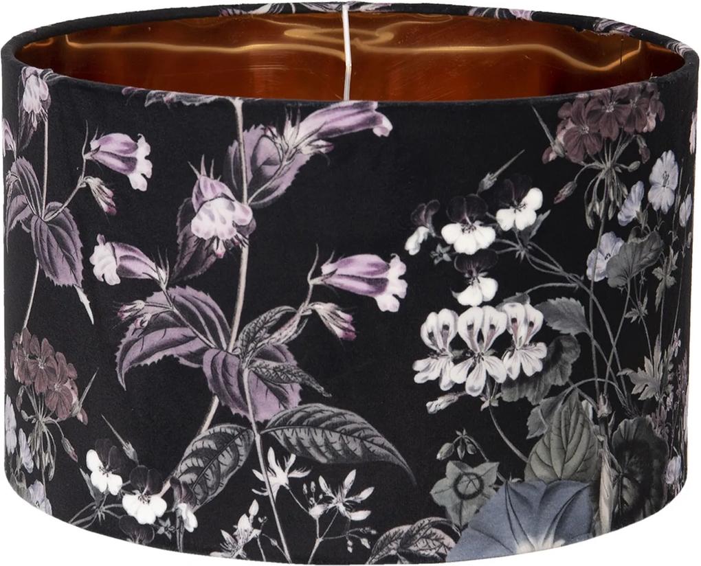 Textilné tienidlo na lampu s kvetinami Cigogne - Ø 35 * 22 cm