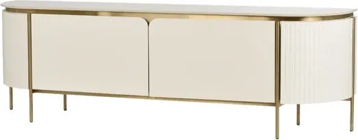 TV stolík Stilig ST120 200 cm ecru/zlatý/mramor