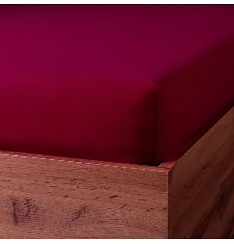 Plachta posteľná bordová jersey EMI, Plachta 200x200