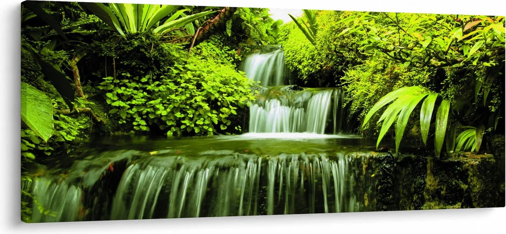 Obraz - Indonézske vodopády (120x50 cm)