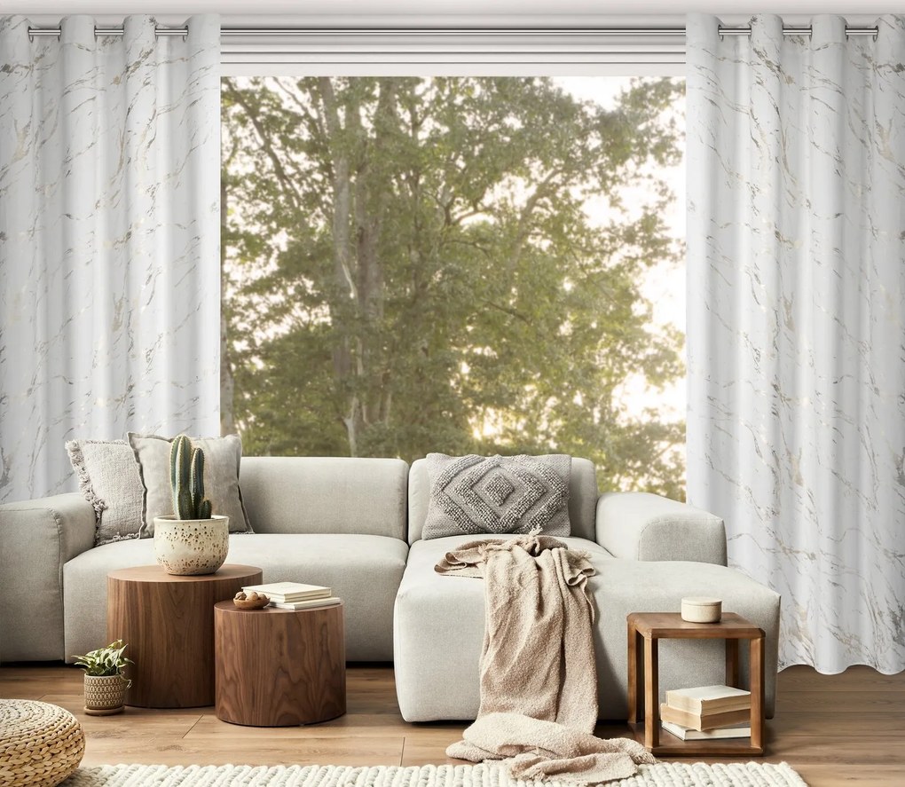 ZATEMŇOVACÍ ZÁVES NA KRÚŽKOCH MOLY 140X250 CM VZOROVANÁ