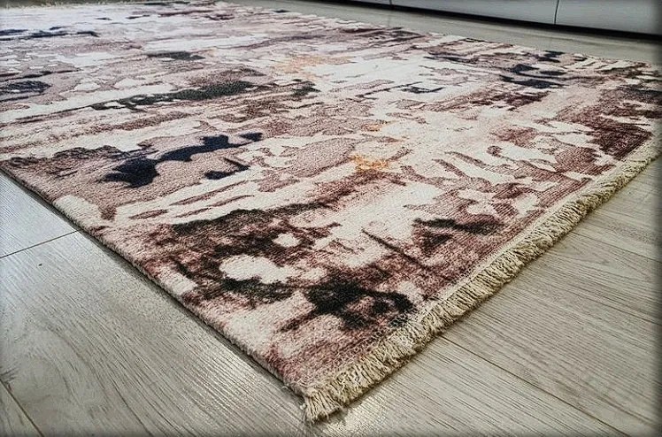 Hnedo-béžový koberec s abstraktným vzorom Banco 218 Rozmer: 155x230 cm