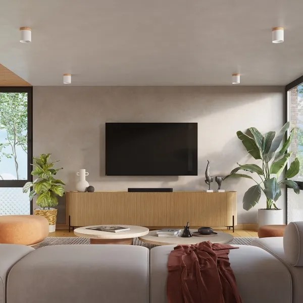 Sollux SL.1348 - Bodové svietidlo RIF 1xGU10/10W/230V pr. 12 cm biela