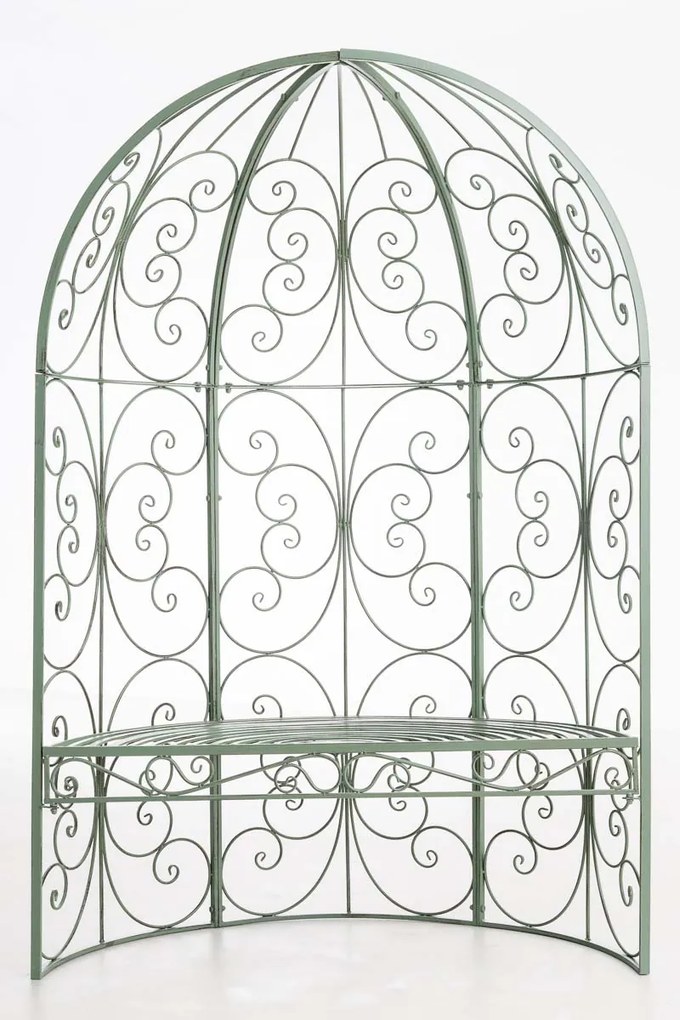 Oblúk na ruže Rosie s lavičkami - Zelená antik