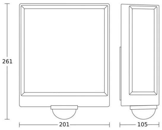 Steinel 085247 - LED Vonkajšie nástenné svietidlo so senzorom L40SC LED/12,9W/230V
