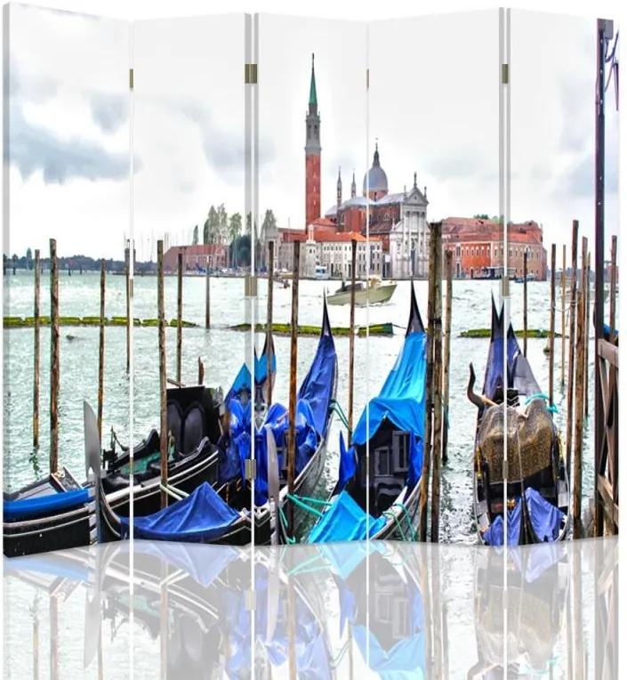 CARO Paraván - Venice R - Kulik | päťdielny | obojstranný 180x150 cm