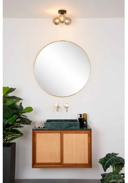 Lucide 74116/03/30 - Kúpeľňové stropné svietidlo TRUDY 3xG9/40W/230V IP44 čierna