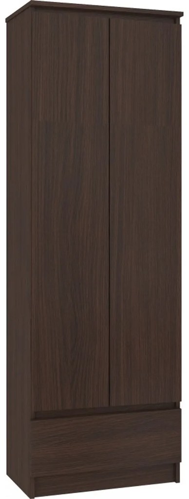 Regál R 60 cm 1 zásuvka 2 dvierka wenge