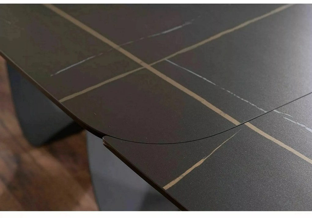 Rozkladací jedálenský stôl Infinity 160/240 cm čierny mat