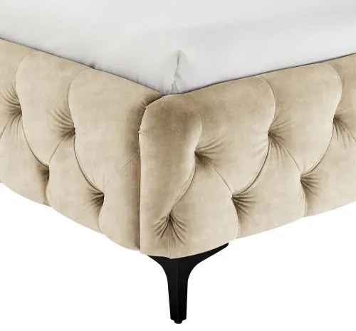 Posteľ 43256 180x200cm Modern Barock Zamat Champagner  - Komfort-nábytok
