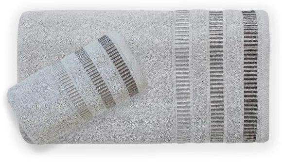 Bavlnený uterák Sagitta 50x90 cm strieborný