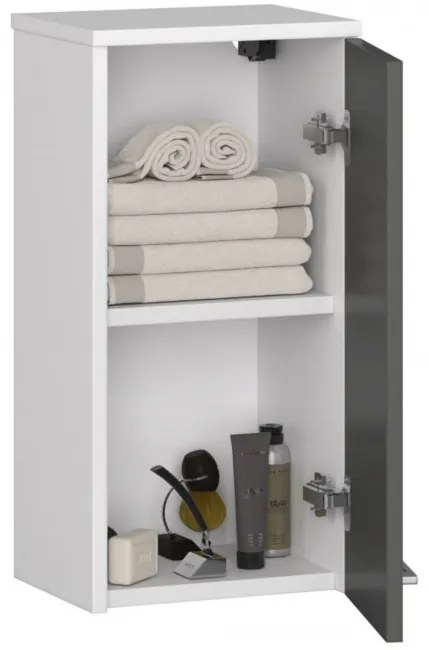 Kúpeľňová skrinka FIN W 30 cm 1D biela / sivá