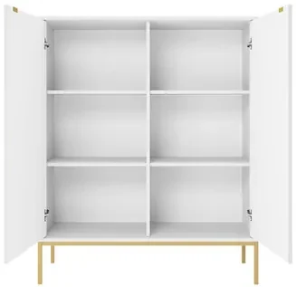 Vysoká komoda Mijano Gold MK104, Farby:: biela