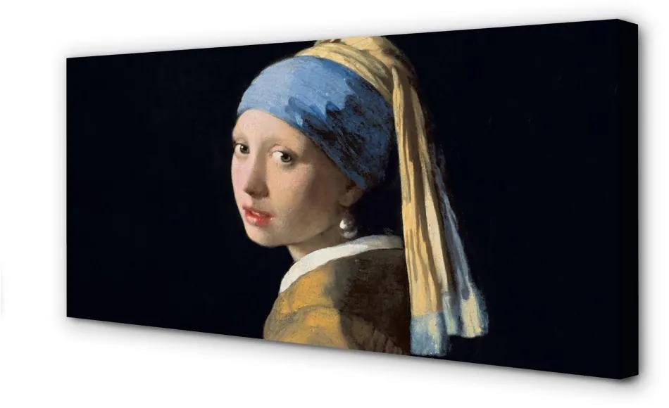 Obraz canvas Art Dievča s perlou 125x50 cm