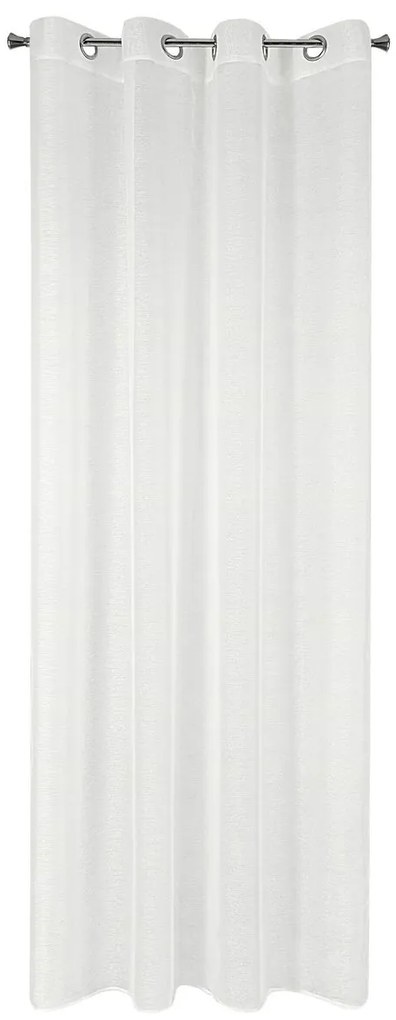 Vzdušná krémová záclona na kruhy 140 x 250 cm