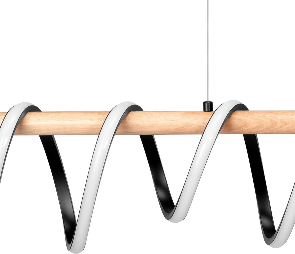 Toolight Toolight, LED stropné svietidlo 120cm 30W 4000K APP1288-CP, čierna-hnedá, OSW-00943