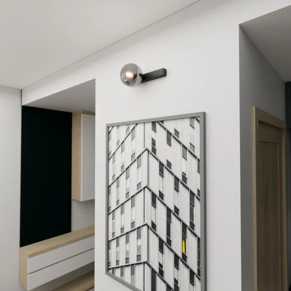 Stropné svietidlo FIT 1xE14/10W/230V čierna/šedá