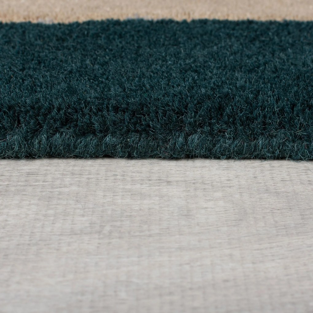 Ručne všívaný kusový koberec Abstract Labyrinth Shaped Green/Blue, 150x240, modrá, chodba / predsieň, Flair Rugs