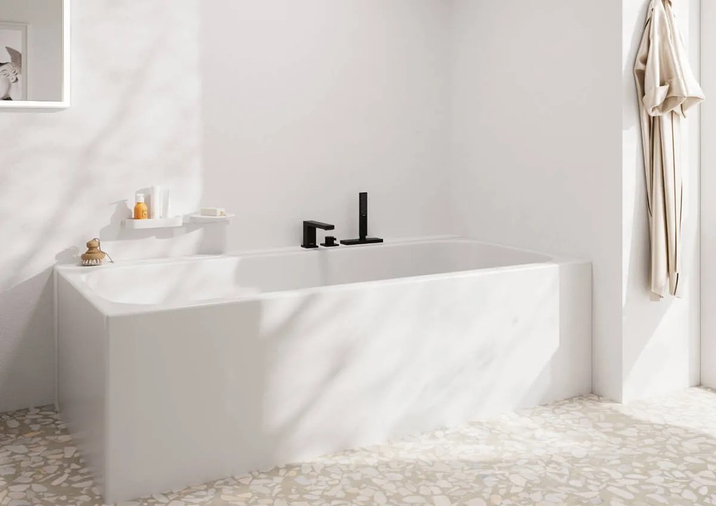 Hansgrohe Tecturis E, 3-otvorová batéria na okraj vane, čierna matná, HAN-73443670