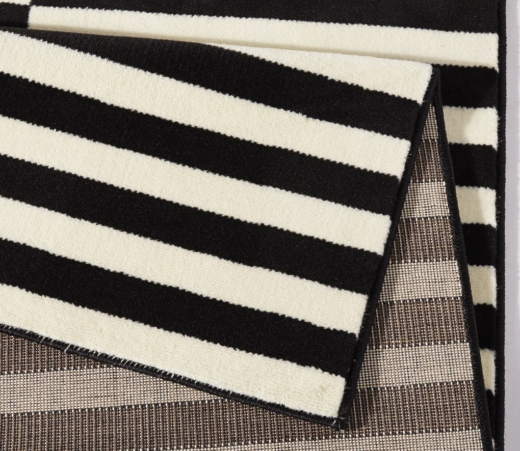 Hanse Home, Kusový koberec Gloria 102408, 160x230, čiernobiela, chodba / predsieň