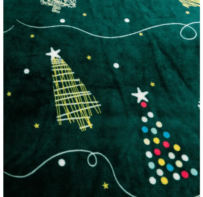 Obliečky mikroplyš CHRISTMAS DRIFT zelené Rozmer obliečky: 70 x 90 cm | 140 x 200 cm