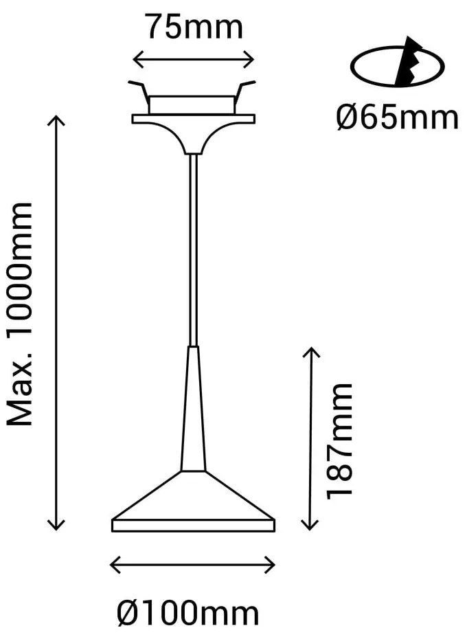 Biele závesné svietidlo SULION Rita, výška 100 cm