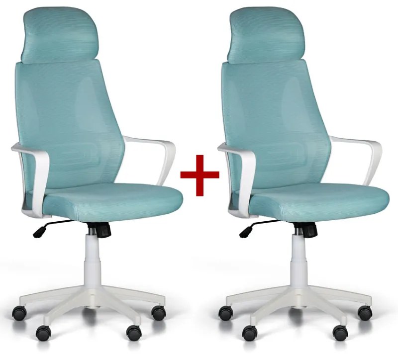 Kancelárska stolička FRESH 1+1 ZADARMO, modrá