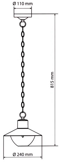 Brilagi - LED Vonkajšie závesné svietidlo VEERLE 1xE27/60W/230V IP44