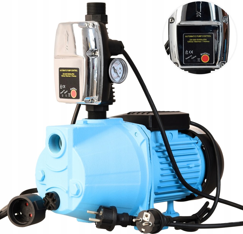 Hydroforová Sada Čerpadla S Automatom 370 W 42 L/min, Ovládanie Prevádzky Čerpadla