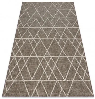 Koberec Šnúrkový SIZAL FLOORLUX 20508 taupe / champagne Trojuholníky