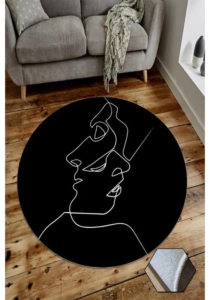 Koberec Rizzoli Faces, ⌀ 100 cm