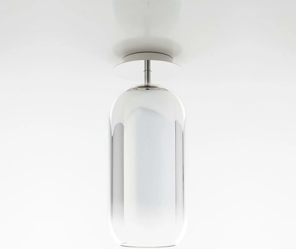 Artemide Gople stropné svietidlo, strieborné, E27, 500mm, design Big