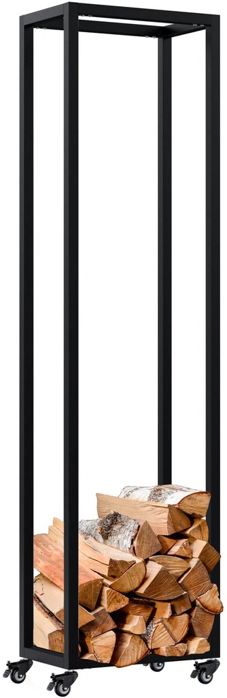 Stojan na drevo Hilta 25x40x150 cm - čierna