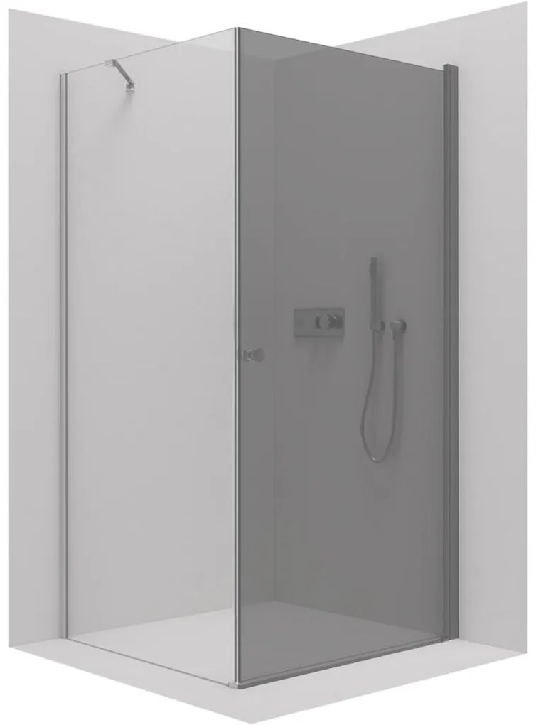 Cerano Antelo, sprchová zástena ku sprchovému kútu 30x190 cm, 6mm číre sklo, chrómový profil, CER-CER-432433