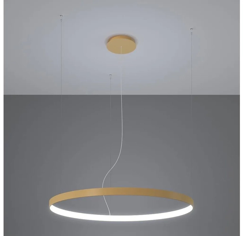 Thoro TH.217 - LED Luster na lanku RIO LED/30W/230V CRI95 4000K pr. 55 cm zlatá