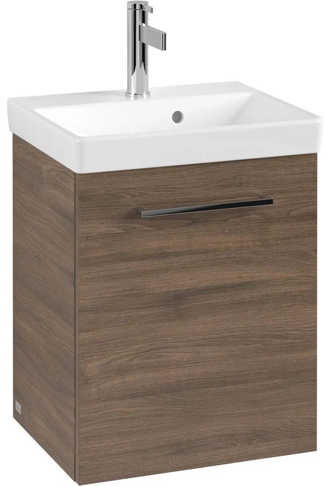 VILLEROY &amp; BOCH Avento závesná skrinka pod umývadlo, 1 dvierka, pánty vľavo, 430 x 352 x 514 mm, Arizona Oak, A88700VH