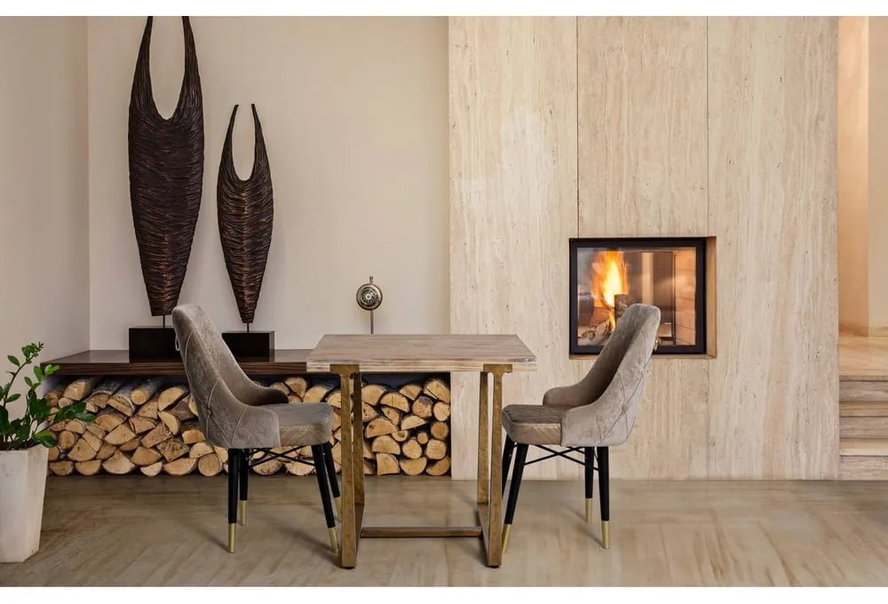 Jedálenský stôl v prírodnej farbe 80x80 cm Ankara – Mauro Ferretti