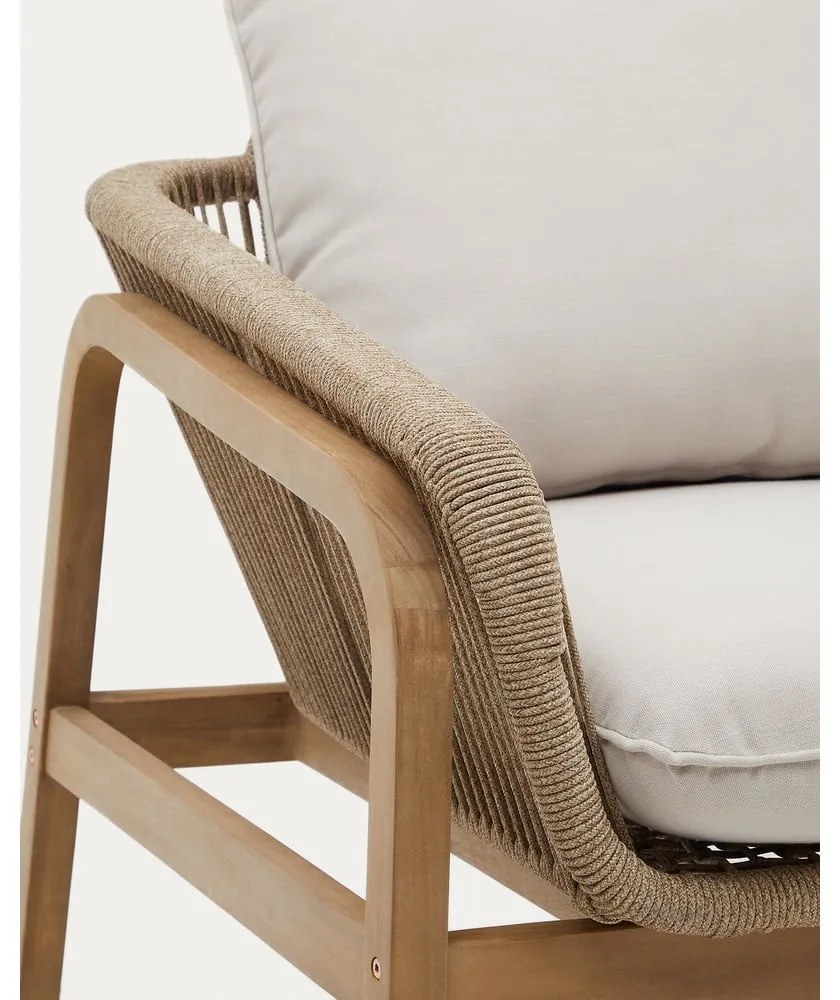 Záhradná lounge súprava z masívu akácie pre 5 v béžovo-prírodnej farbe Vellana – Kave Home