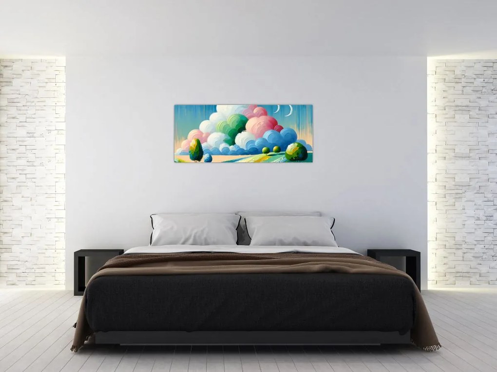 Obraz - Krajinka s mrakom (120x50 cm)