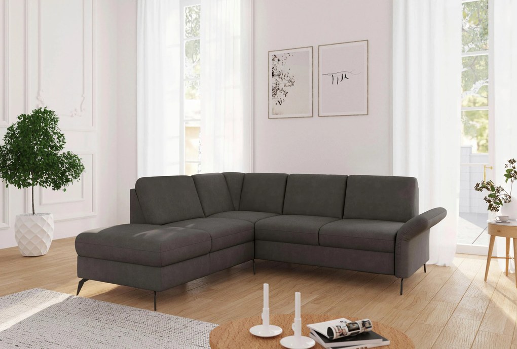 XXXLutz ROHOVÁ SEDAČKA, textil, grafitová Sit & More - Sedačky - 00014401617J