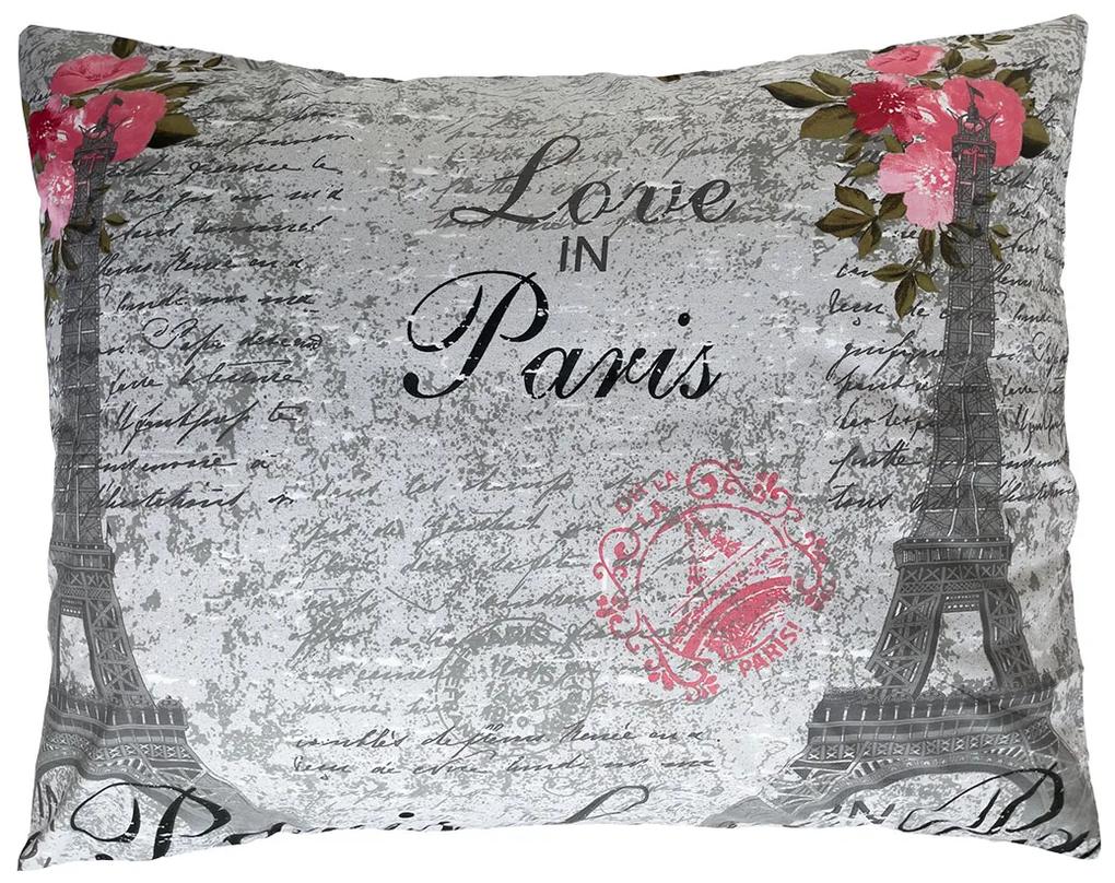 XPOSE® Bavlnená obliečka na vankúš PARIS - ružová 70x90 cm