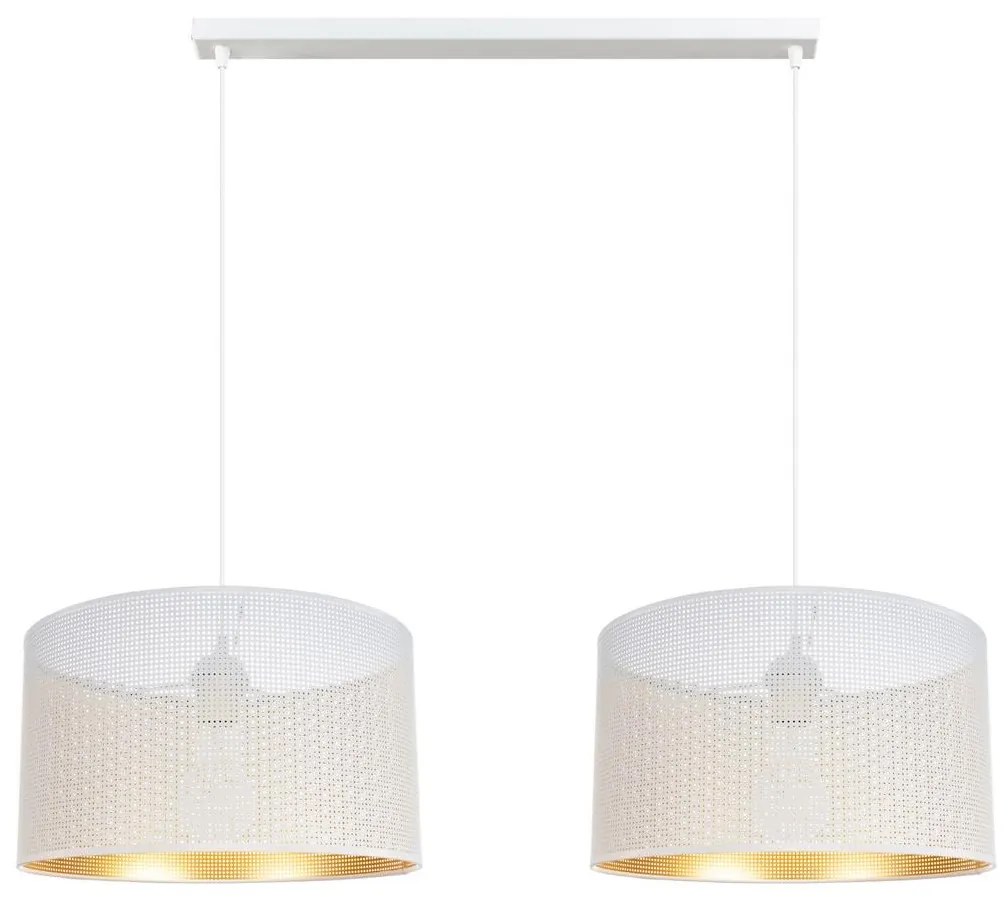 Luster na lanku ALDO 2xE27/60W/230V biela