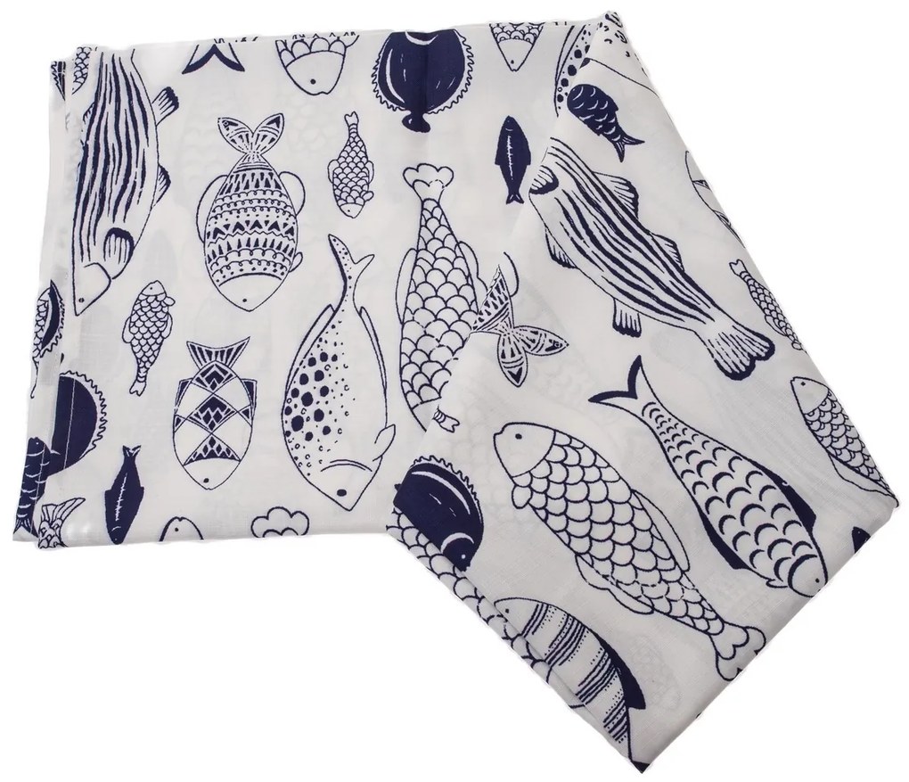 Obrus ​​vodeodolný Ryby, 140 x 140 cm