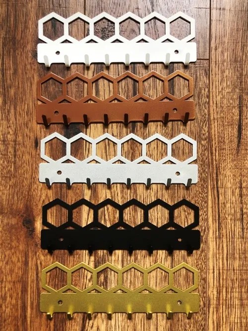 Vešiak na kľúče HEXAGON čierna