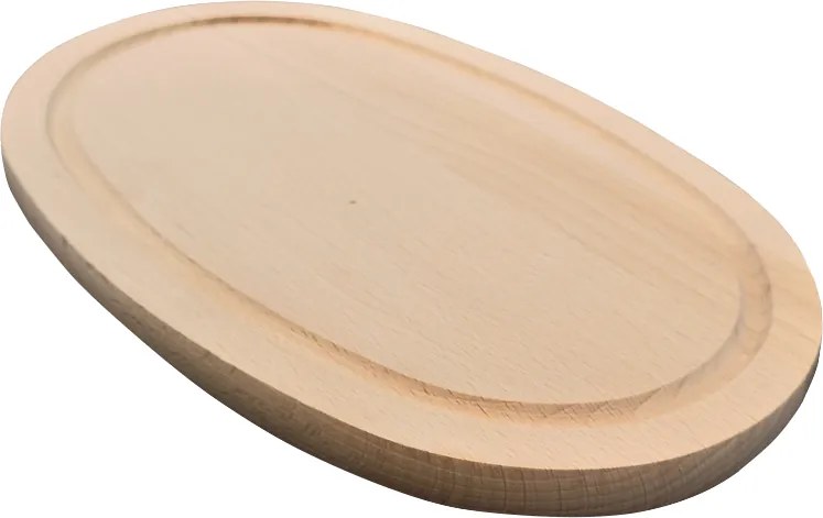 AMADEA Drevená servírovacia doska - podnos ovál, masívne drevo, 23 cm
