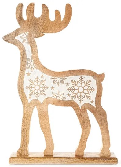 Vianočná dekorácia FIG 132 svetlohnedá / biela (2 ks)