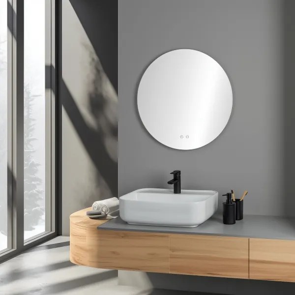 Brilagi - stmievateľné LED vyhrievané zrkadlo s podsvietením DEMI ECO LED/12W/230V priemer 60 cm IP44