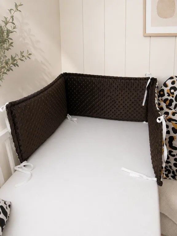Mantinel do postieľky Leopard obojstranný 180x30 cm bavlna + minky